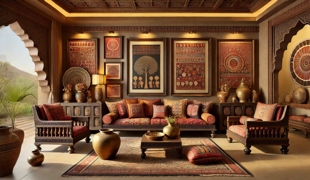 drawing room interior design ideas in ethnic style