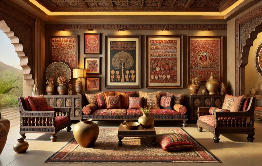 drawing room interior design ideas in ethnic style